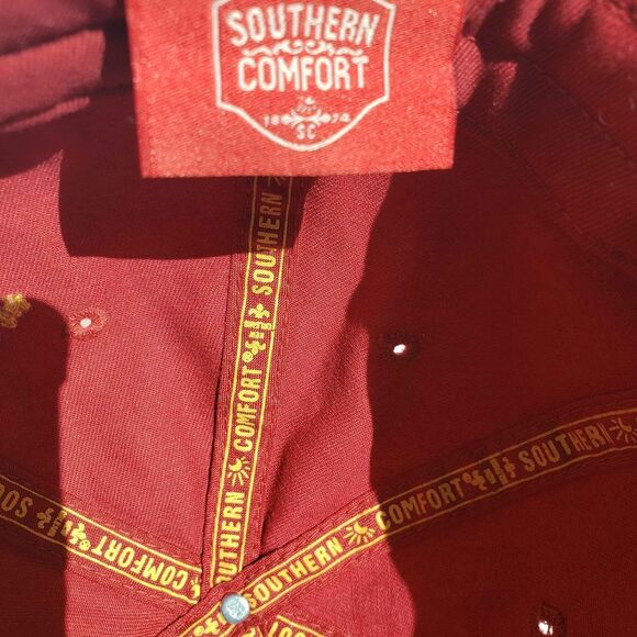 1874 Southern Comfort Hat Red Adjustable Strapback Adult Baseball Cap SC - Picture 6 of 8